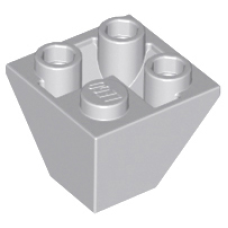 LEGO 3676 Light Bluish Gray Slope, Inverted 45 2 x 2 Double Convex  (losse stenen 32-10)
